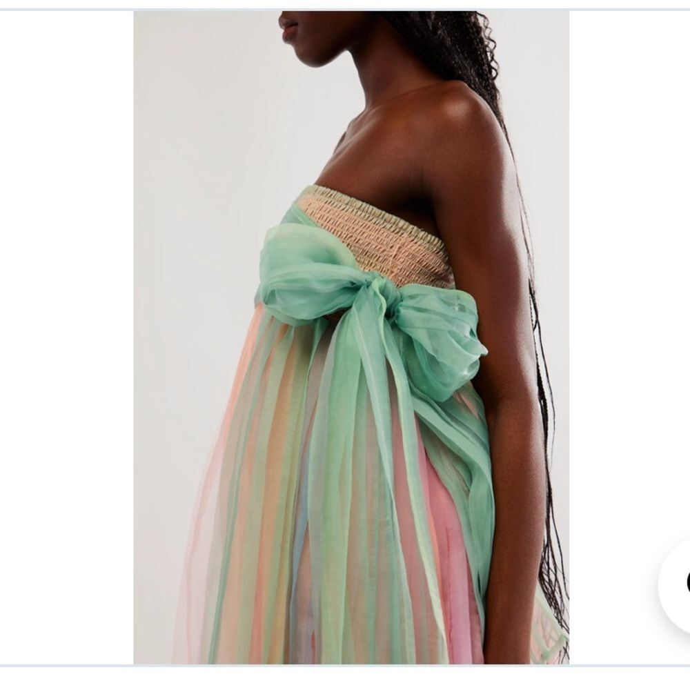 Free People “In Rainbows Mini” Strapless Dress - Picture 4 of 6
